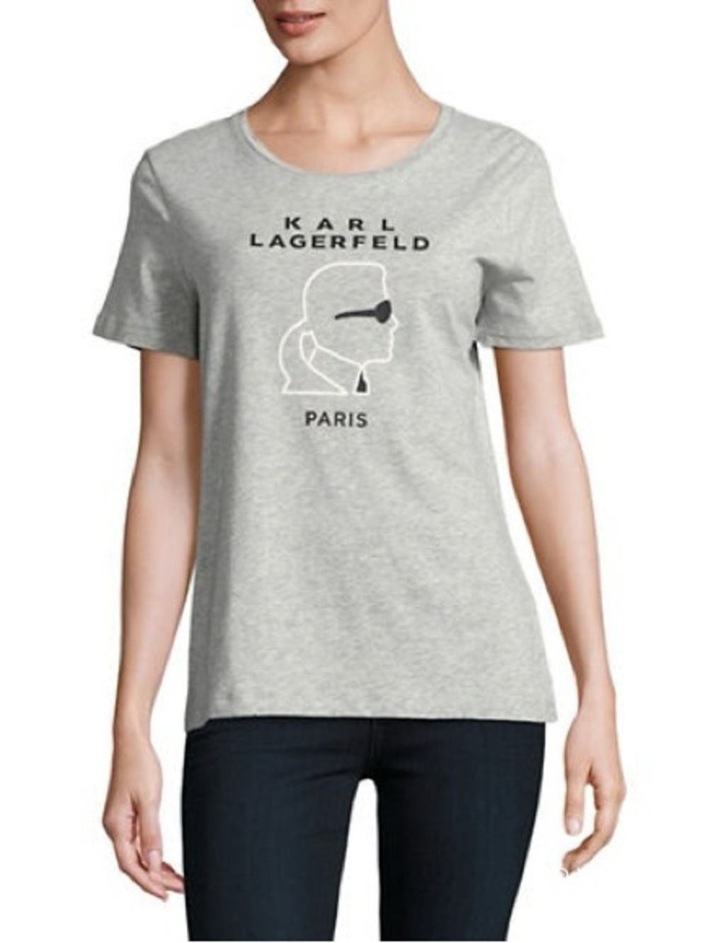 Karl Lagerfeld graphic tee heathered grey